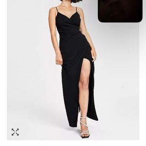 Black slit homecoming dress